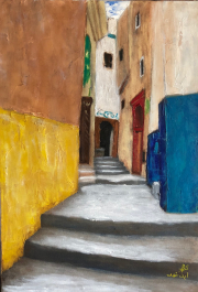 165 Ruelle de la Casbah - Huile sur Toile - 38/55